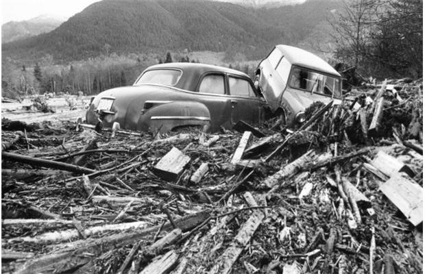 Flom i Fraser Valley, 1977 (Vancouver Sun)